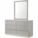 Naples 6 Drawer Dresser & Mirror in Grey Lacquer